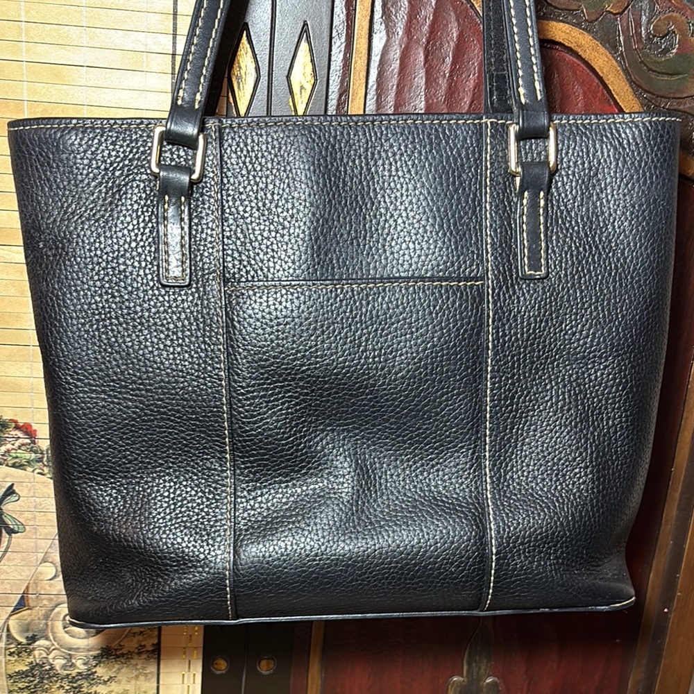 Dooney & Bourke Black Tote Structured Design Pebbled Leather 12”Lx10”Hx3.75”W - Picture 7 of 17